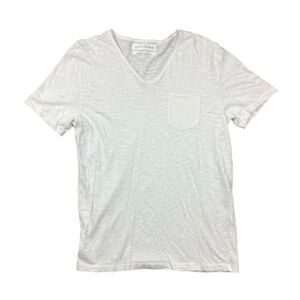 Zara essentials slub collection white scoop neck tee